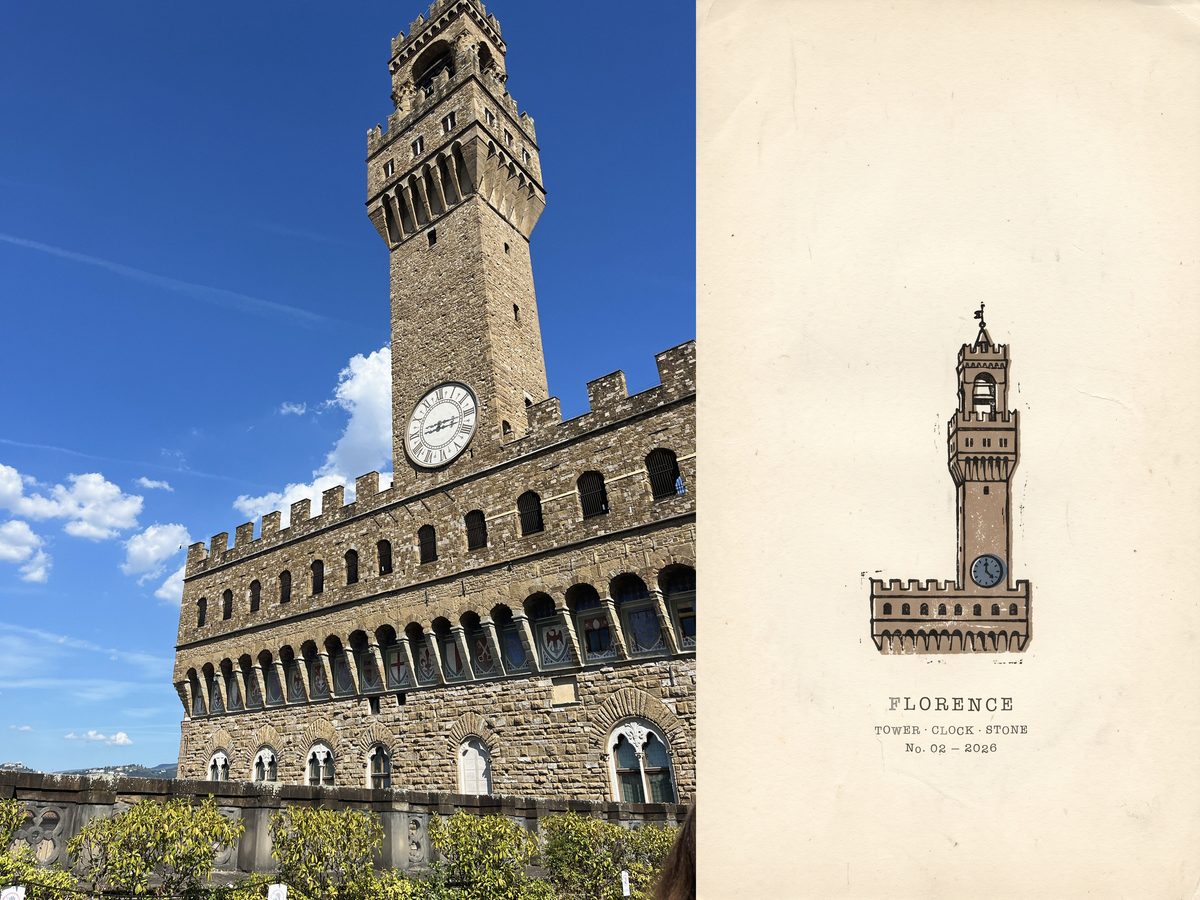 Poster No. 02 — TOWER · CLOCK · STONE, FLORENCE